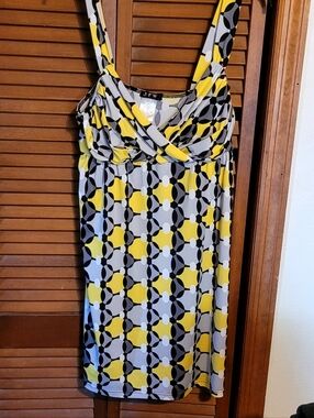 J.F.W. geometric babydoll tank dress. Sleeveless Mini. Size XL